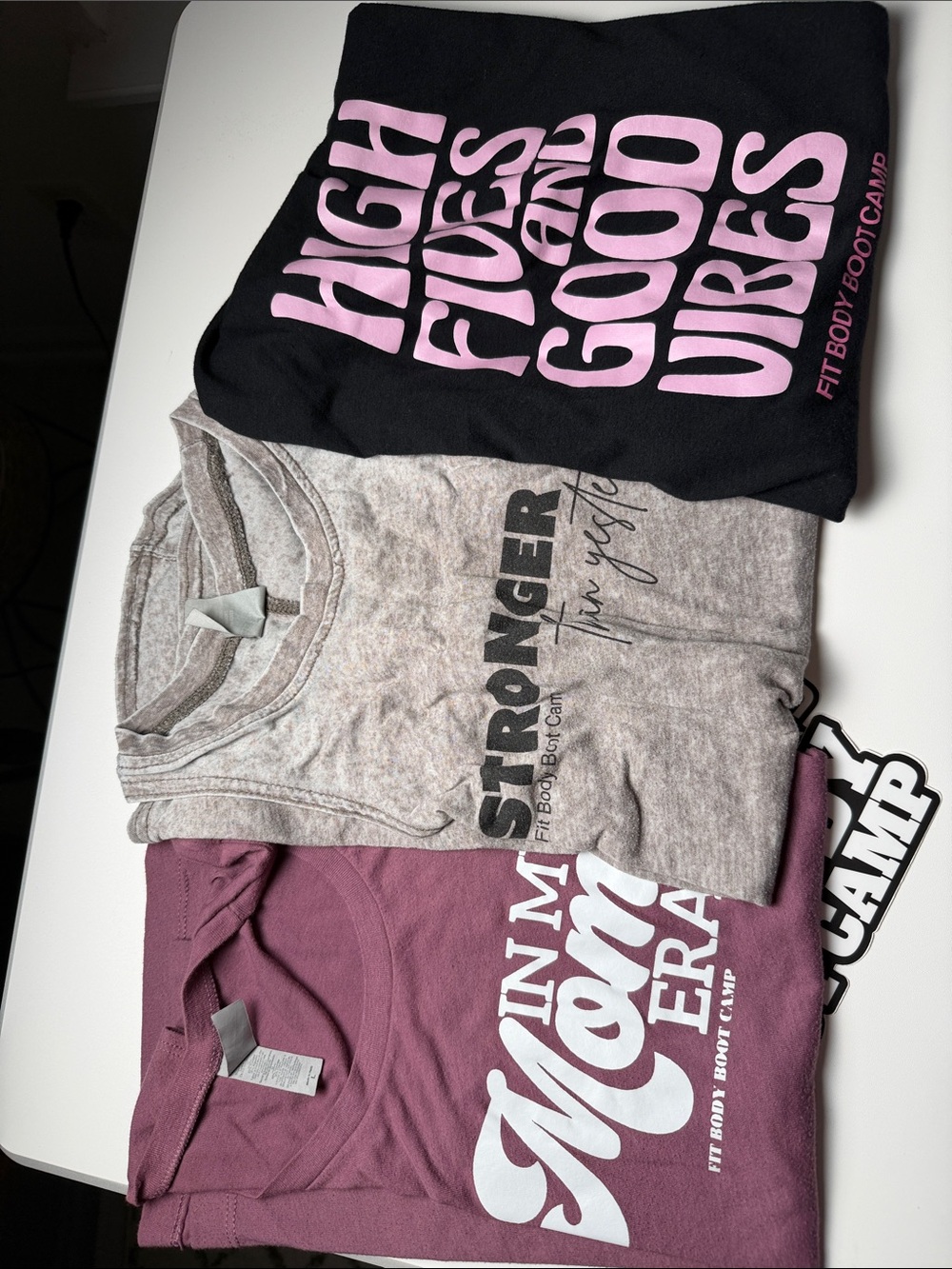 Lot of 3 Fit Body Boot Camp Tank Tops Tshirts size M/L